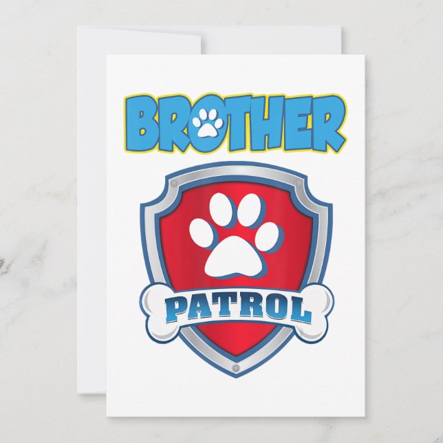 Brother Patrol Shirt - Dog Mum Dad Funny Gift Announcement (Front)
