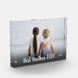 Brother Photo Best Brother Ever Hearts Modern  Block