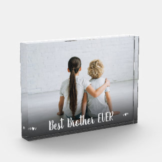 Brother Photo Best Brother Ever Hearts Modern  Block