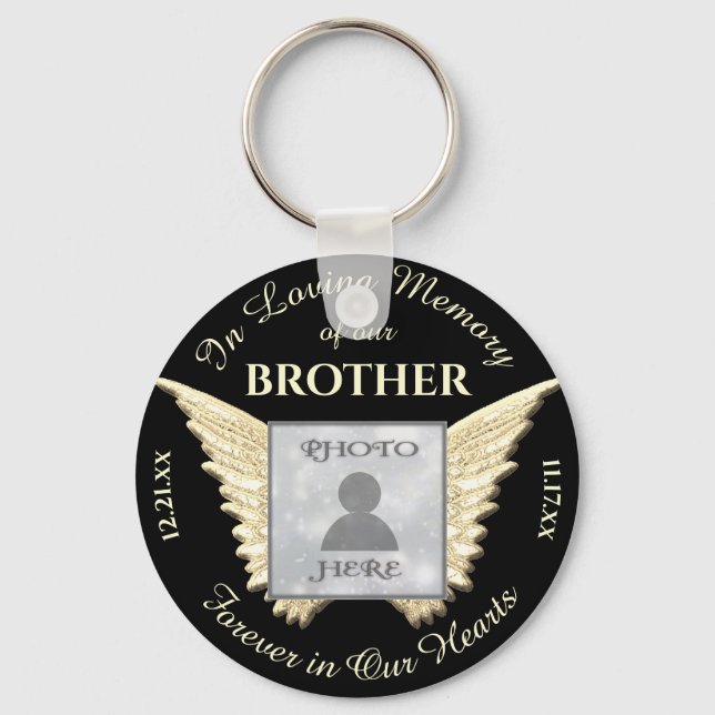 Brother Photo Memorial Keychain (Front)