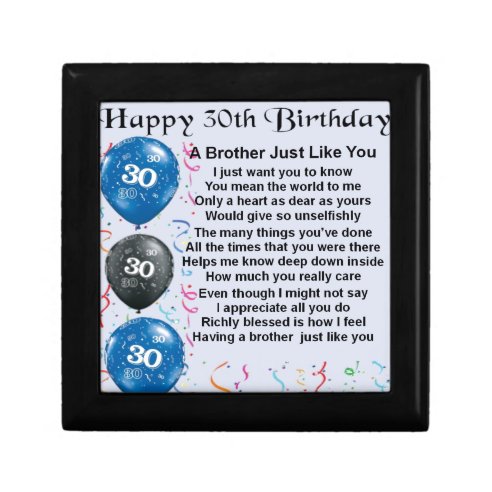 Brother 30th Birthday Gifts & Gift Ideas 