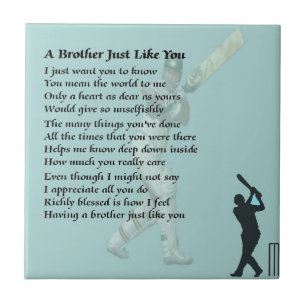 Brother Poem - Cricket Tile