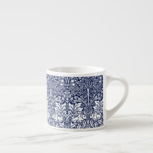 Brother Rabbit Navy Blue Pattern William Morris Espresso Cup
