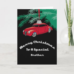 Brother Red Hotrod Christmas Card