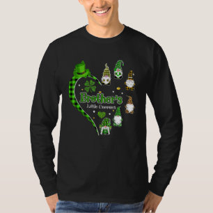 Brother S Little Gnomies Cute Gnomes Heart St Patr T-Shirt