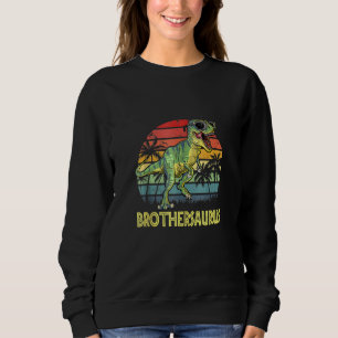 Brother Saurus Dinosaur Brother T Rex Dino Family Sweatshirt