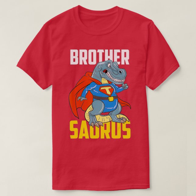 Brother Saurus TRe Superhero Dinosaur  T-Shirt (Design Front)