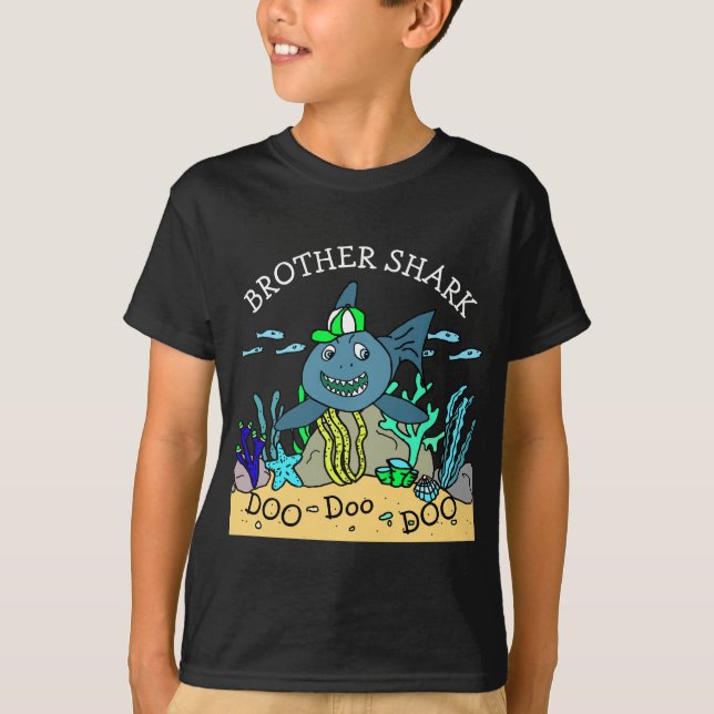 Brother Shark Doo Doo Boy's T-Shirt (Front)