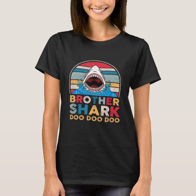 Brother Shark Doo Doo Doo Tee Perfect Fathers Day (Front)