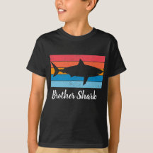 Brother Shark Simple Shark Cutout Vintage Retro