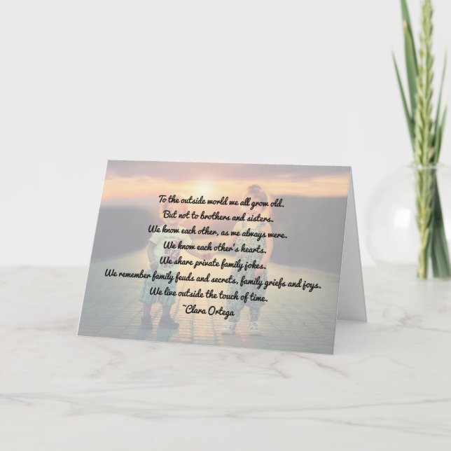 Brother / Sister birthday Card (Front)