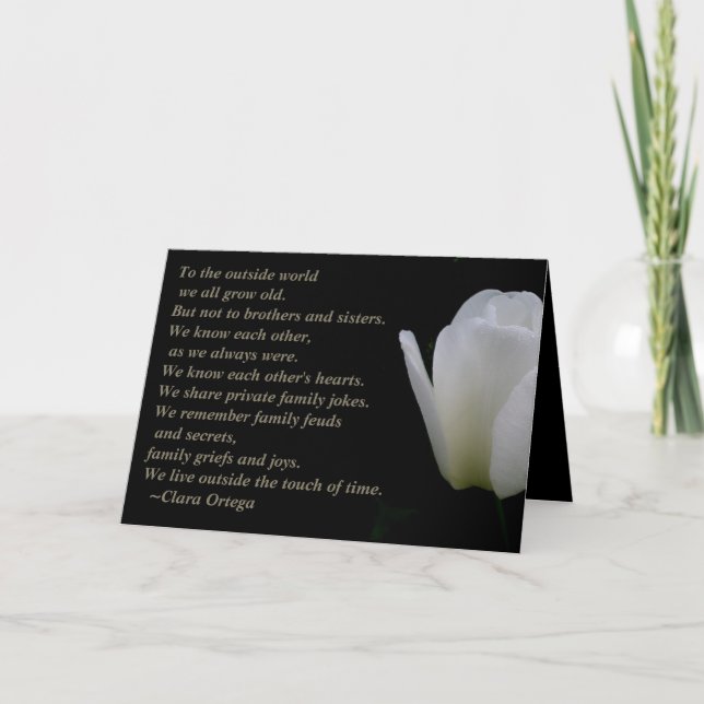 Brother / Sister birthday Poem Card (Front)
