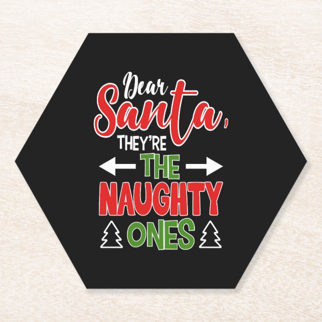 Brother Sister Christmas Gift Paper Coaster (Front)