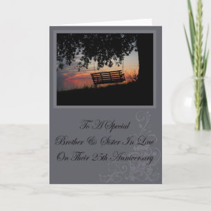 Brother & Sister In Law 25th Anniversary Card