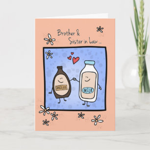 Brother & Sister in Law Anniversary Chocolate Milk Card