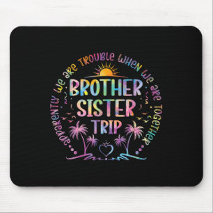 Brother Sister Matching Tie Dye Brother And Sister Mouse Mat