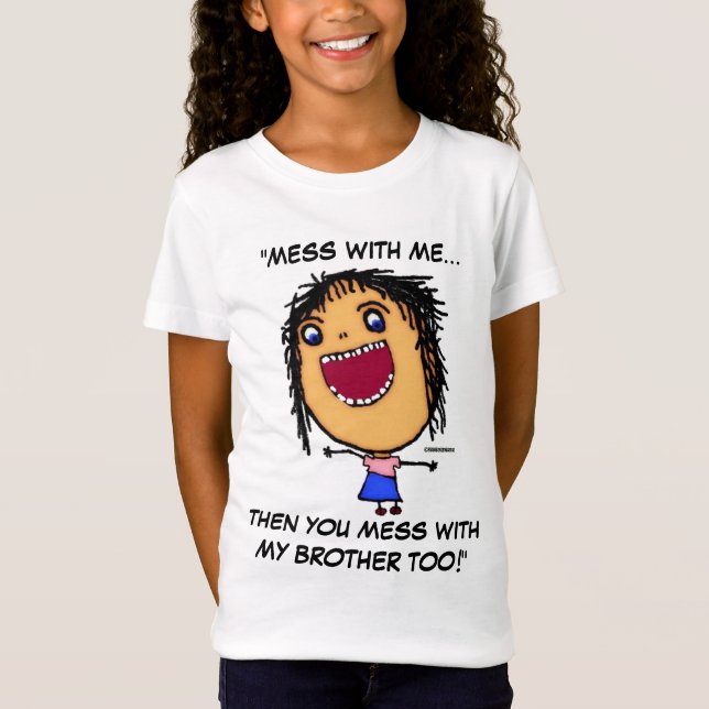 Brother Sister Warning T-Shirt (Front)