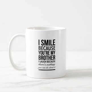 Brother smile funny gifts for brothers big bro coffee mug