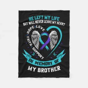 Brother Suicide Awareness Prevention Memorial Grap Fleece Blanket