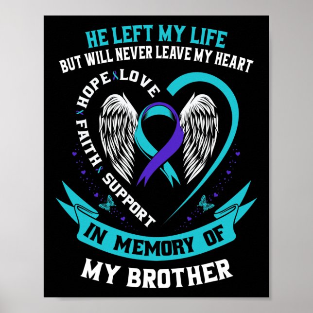 Brother Suicide Awareness Prevention Memorial Grap Poster (Front)