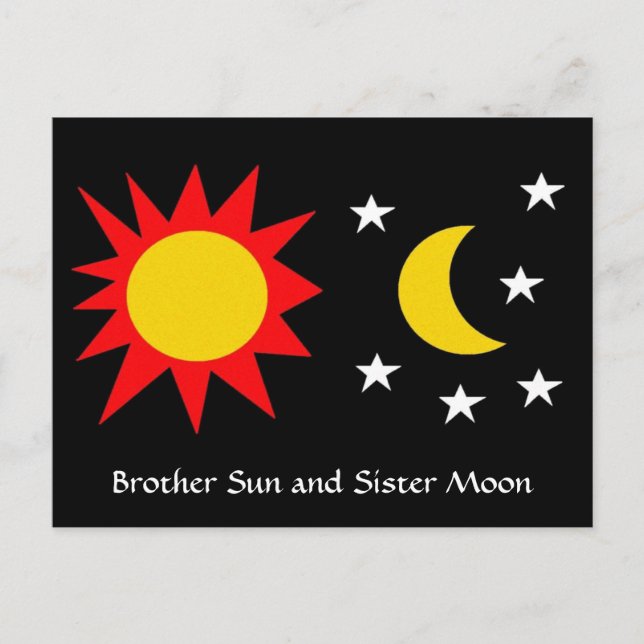 BROTHER SUN and SISTER MOON Postcard (Front)
