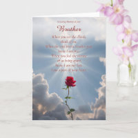 Brother Sympathy Condolences Loss Red Rose