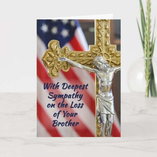 Brother, Sympathy Religious Christian Military Card (Front)