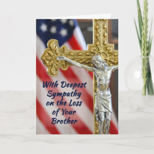 Brother, Sympathy Religious Christian Military Card