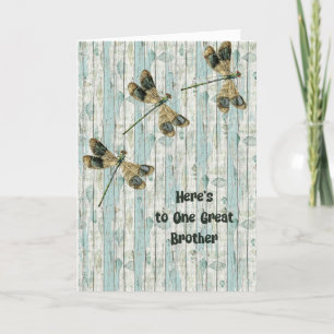 Brother Thank You Card with Dragonflies