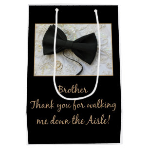 Brother Thanks for Walking me down Aisle Medium Gift Bag