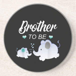 Brother To Be Elephant Baby Shower Gift For Boy Coaster