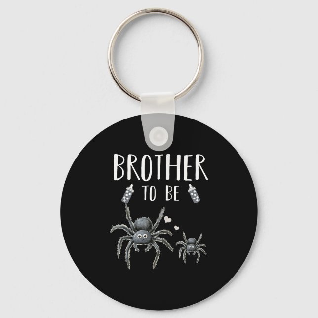 Brother To Be Sder Baby Shower Announcement Hallow Key Ring (Front)
