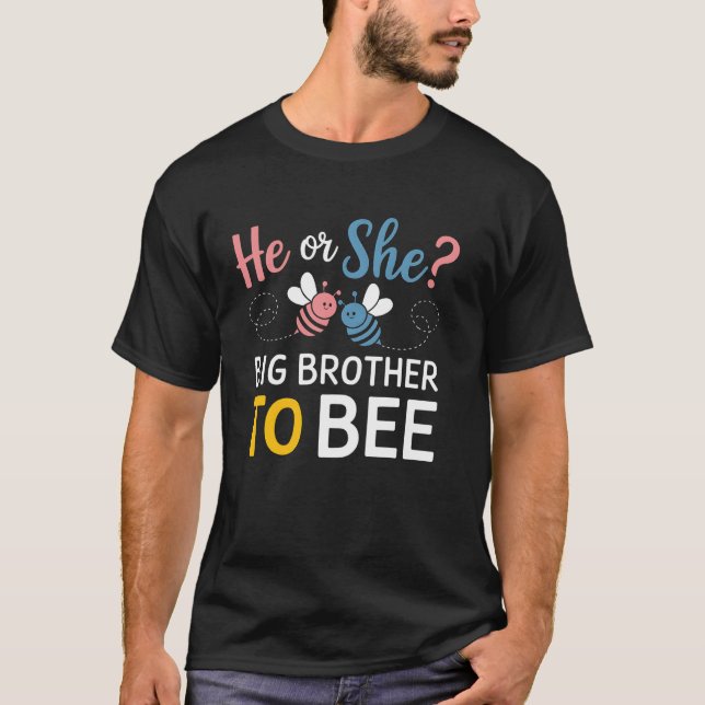 Brother To Bee Gender Reveal Party Cute Pregnancy T-Shirt (Front)