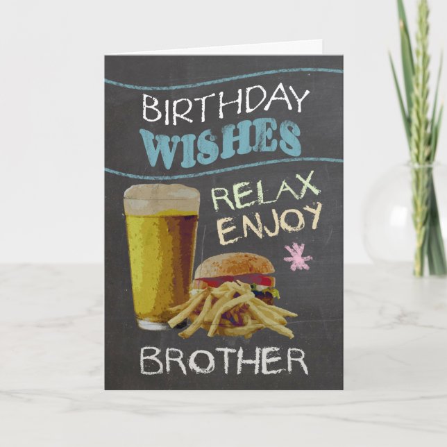 Brother Trendy Chalk Board Effect, With Beer Card (Front)