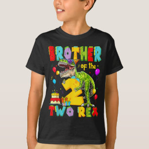 Brother Two Rex 2nd Birthday Artwork T-Shirt
