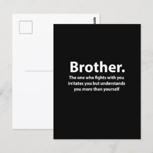 Brother Typography Brother Postcard