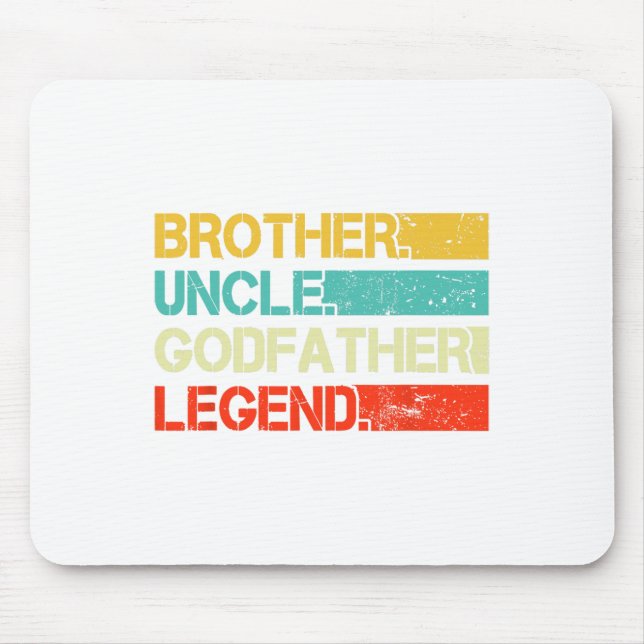 Brother Uncle Godfather Legend Best Funny Uncle Gi Mouse Mat (Front)