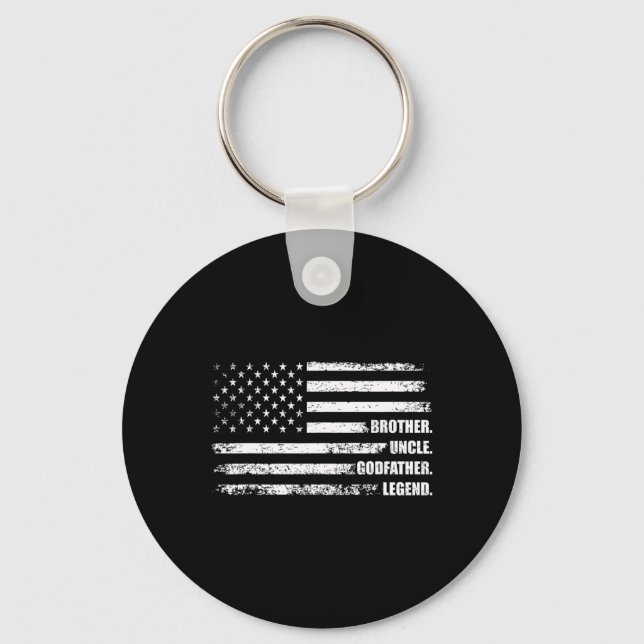 Brother Uncle Godfather Legend Fun Best Funny Uncl Key Ring (Front)