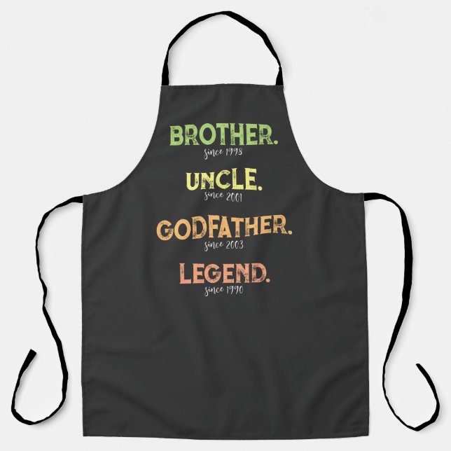 Brother Uncle Godfather Legend Since Year Apron (Front)