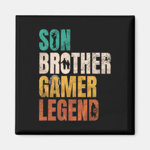 Brother Video Gamer Legend Matching Family Sibling Magnet