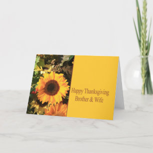 Brother & Wife Thanksgiving Card