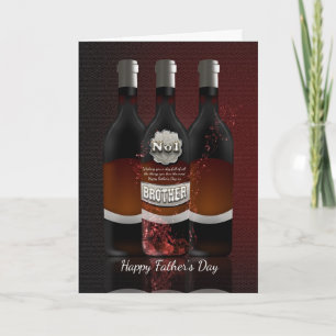 Brother Wine Bottles Father's Day Greeting Card No