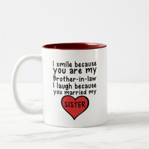 Brother with sister Happy married gift Two-Tone Coffee Mug