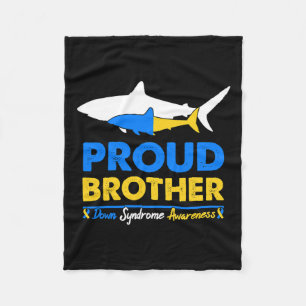 Brother World Down Syndrome Awareness Day Shark T2 Fleece Blanket