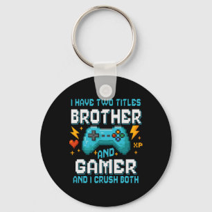 Brotherand Gamer Pixel Console Video Game Player G Key Ring