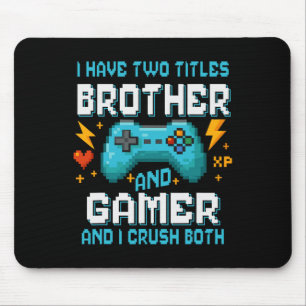 Brotherand Gamer Pixel Console Video Game Player G Mouse Mat