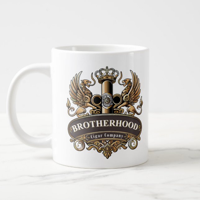 Brotherhood Cigar Company  Large Coffee Mug (Left)