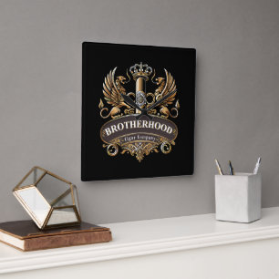 Brotherhood Cigar Company Square Wall Clock