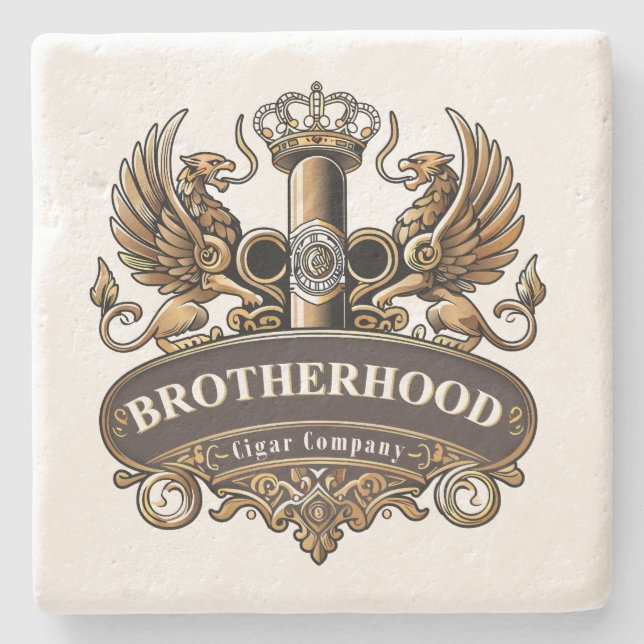 Brotherhood Cigar Company  Stone Coaster (Front)
