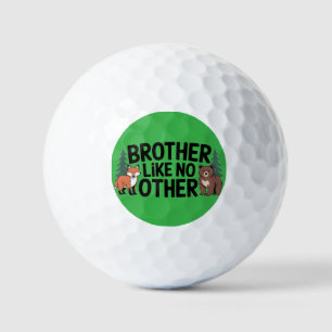 Brotherhood Graphic: Fox and Bear Illustration Golf Balls